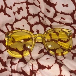Yellow free people sunglasses